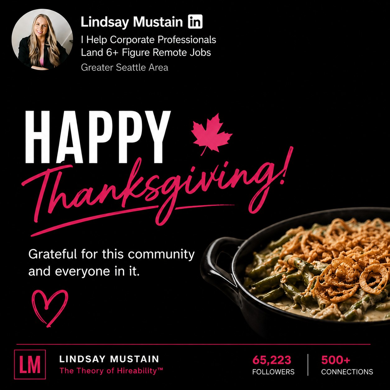 Happy Thanksgiving 🍁 Today I'm feeling especially grateful for this community.
