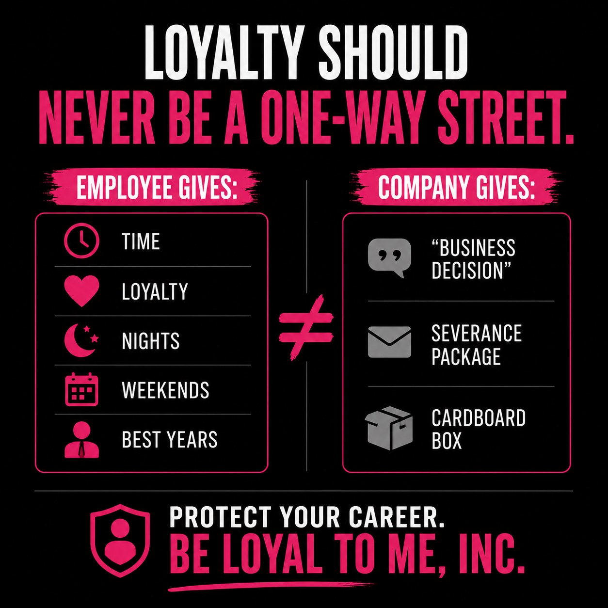 Me, Inc. Is the Only Company Worth Being Loyal To