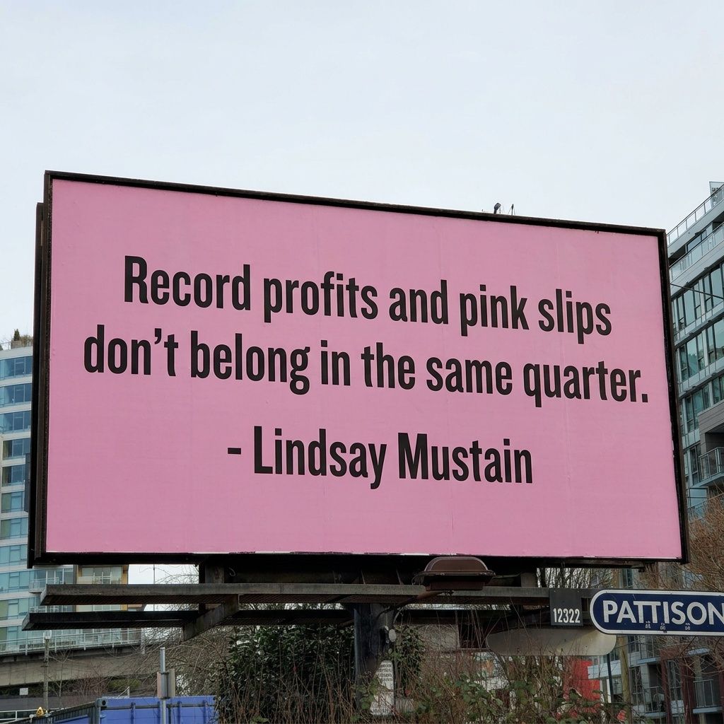 Record Profits and Pink Slips Do Not Belong in the Same Quarter