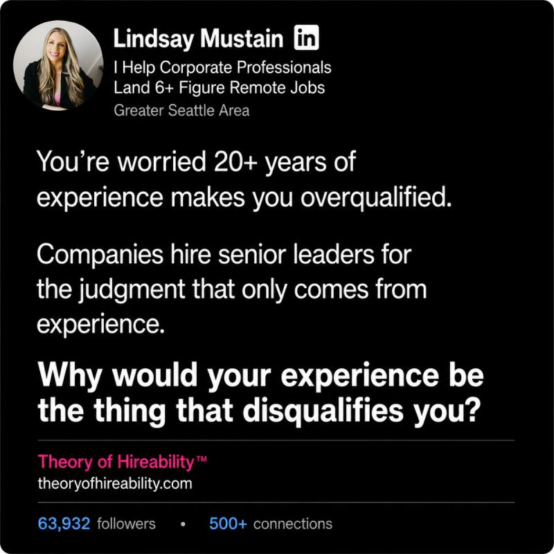 You're Not Overqualified. You're Underpositioned.